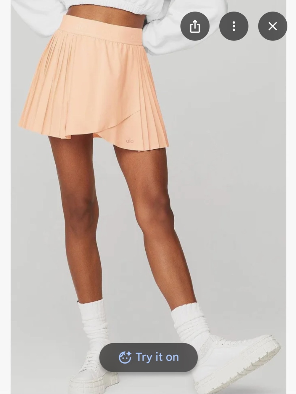 ✨ NWT ALO Yoga Aces Tennis Skirt Peachy Glow 🍑 Rare Discontinued Color - SM✨